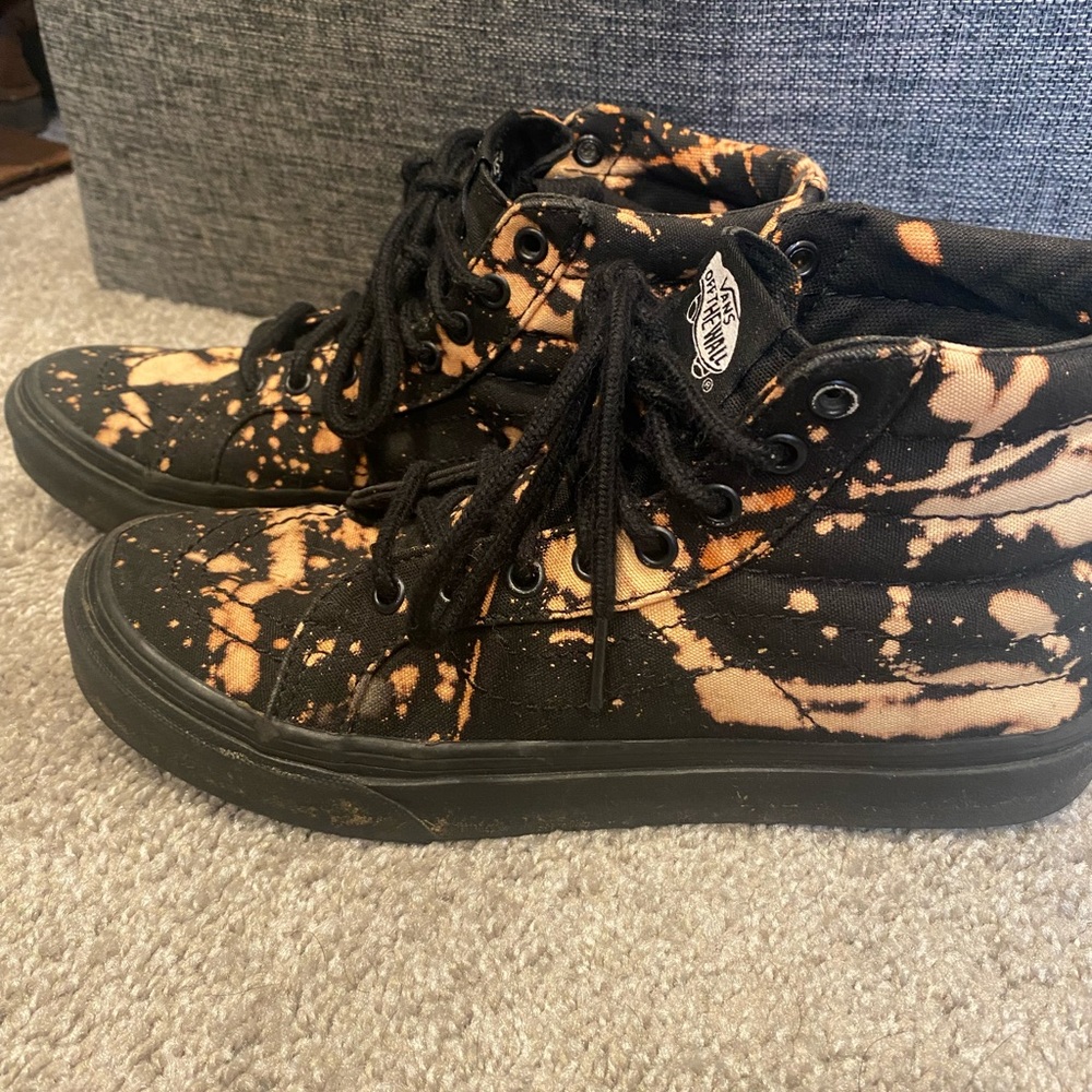 Custom Acid Wash Vans Sk8 Hi Shoes